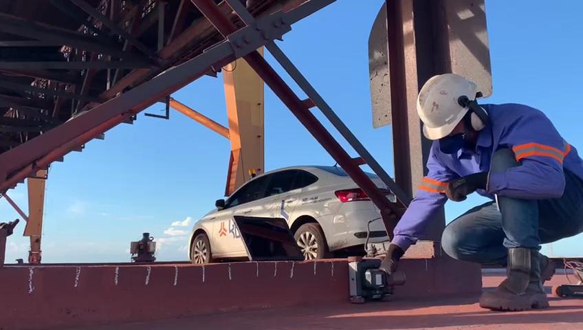Ensaio GPR de concreto.