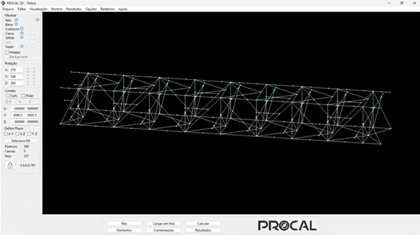 Tela de front-end do Procal.