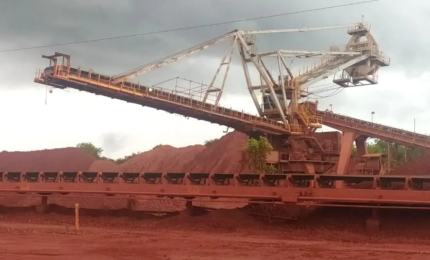 Vista geral da empilhadeira