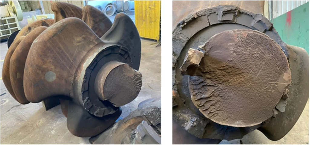 Figura 7 – Ruptura do eixo do britador.