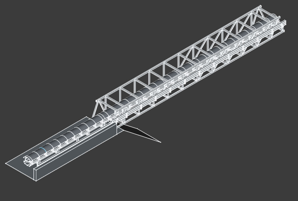 Figura 1 – Modelo geométrico tridimensional utilizado nas simulações CFD.